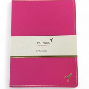 Papyrus Fuchsia Journal with Gold Trim